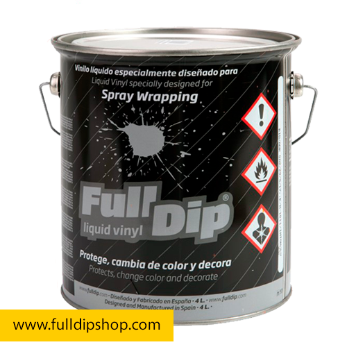 Pack 4 JANTES Peinture Vinyle FULL DIP NOIR MAT Spray Plasti FULLDIP  covering